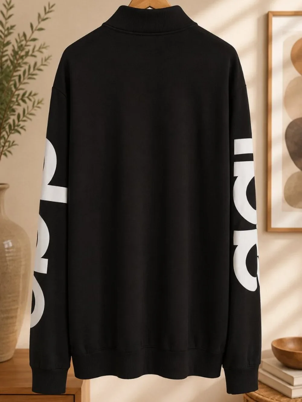 Adidas Essentials Full Zip Track Jacket Black White Athletic Zip Up XL